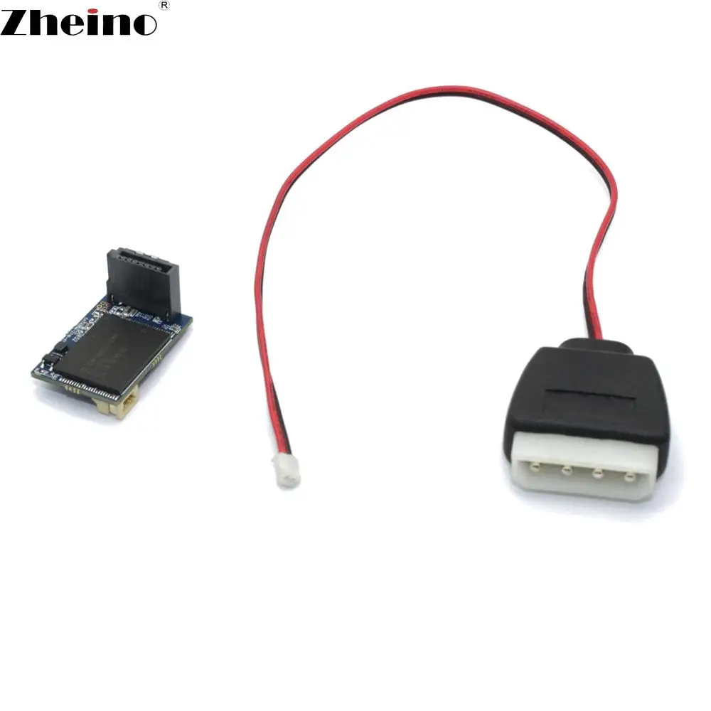Zheino SATA3 DOM SSD 8 ГБ 16 32 64 Гб 128 180 градусов SATAIII 6 Мб с кабелем питания для промышленного