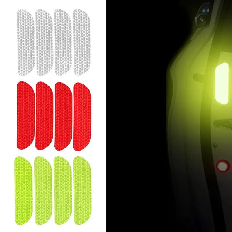 

Car Open Reflective Stickers Auto Door Warning Mark Notice CRV Reflector Strips Reflectante Car-styling Reflex Safety Mark 4pcs
