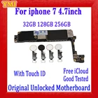 Материнская плата для iphone 7, 32 ГБ, 128 ГБ, 256 ГБ с полной разблокировкой, сбез Touch ID,100% оригинал, материнская плата для iphone 7