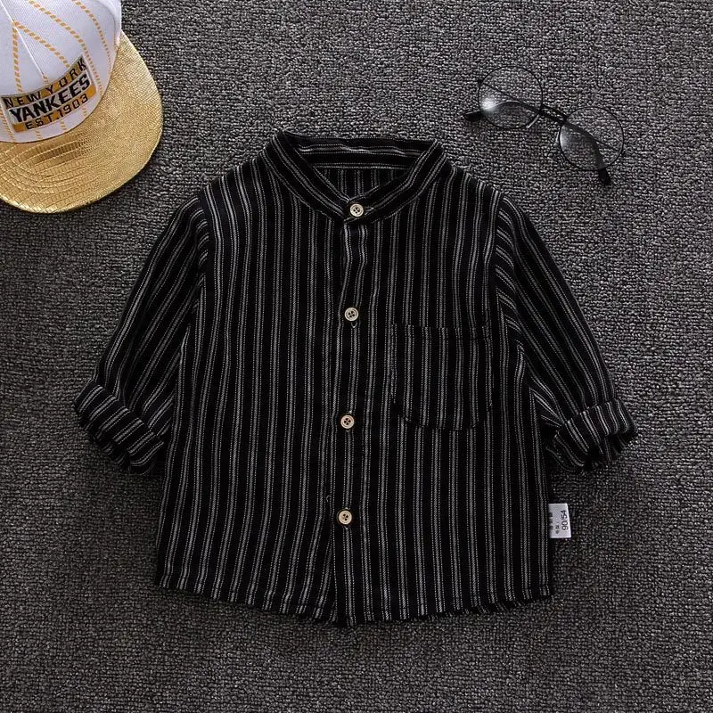 Детская одежда рубашка для мальчиков Новинка 2019 года маленьких детская на весну
