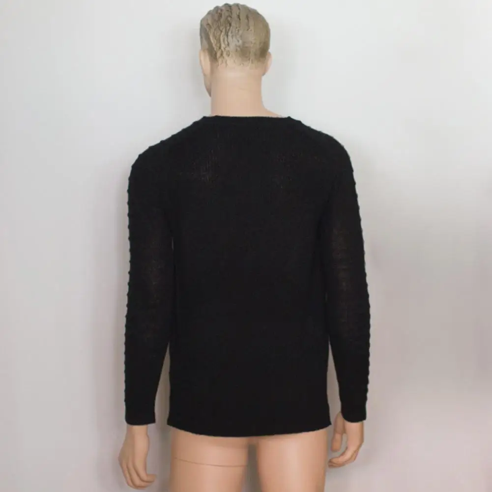 

2019 New Men's Sexy Slim-Fit O-Neck Sweater Male High Street Pleated Sweaters Pullover Solid Color Long Sleeve Knitted Pullovers