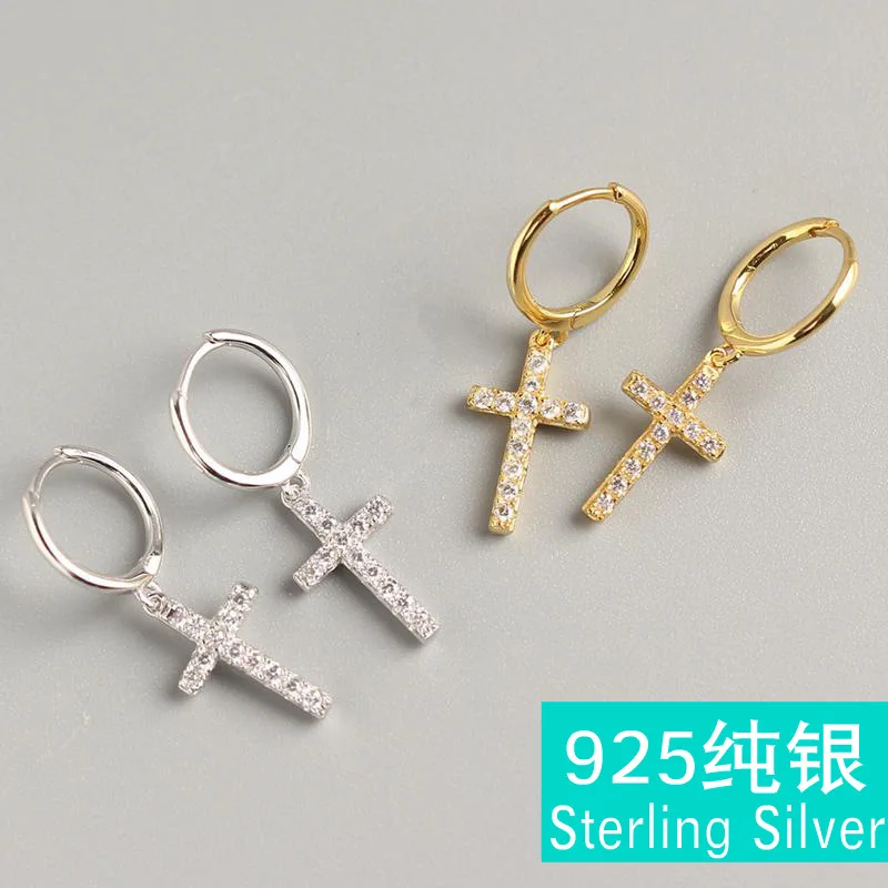 Женские серьги-Клипсы из серебра 925 пробы с цирконом | Украшения и аксессуары