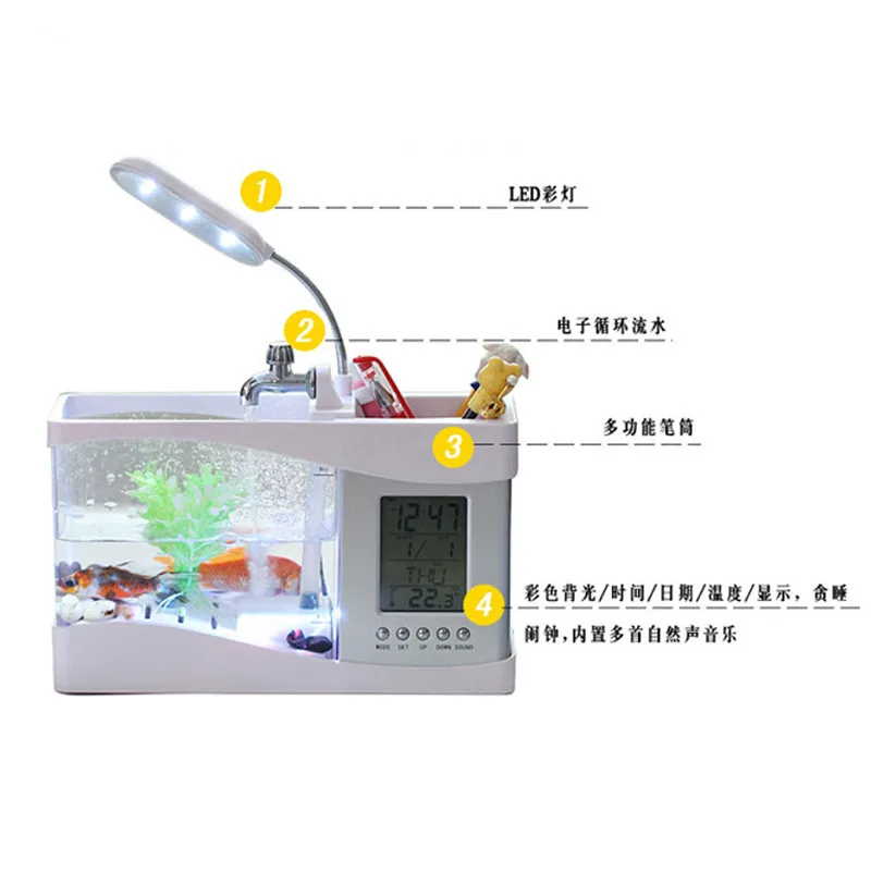 Популярная аквариумная мини Аквариумная Рыбка черепаха USB Настольная креативная