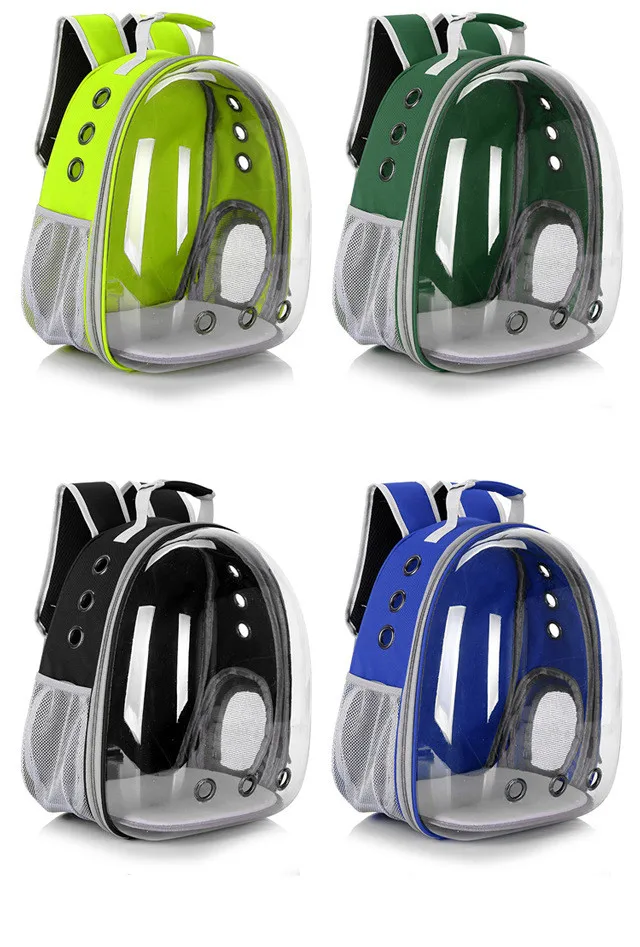 

Pet Cat Dog Traveling Backpack Transparent Good Water Imbibition Soft Bottom Pad Small Dog Backpack