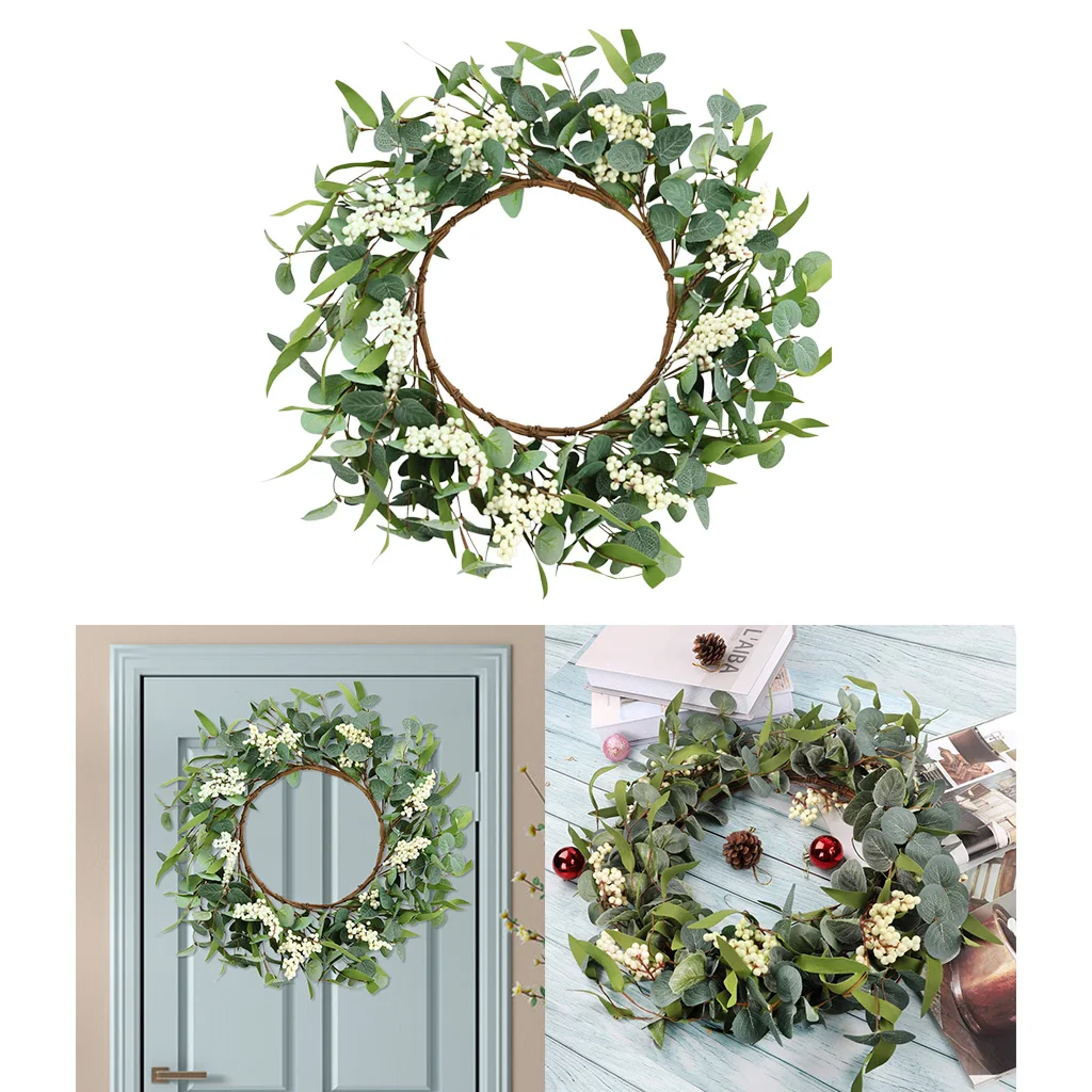 

Artificial Wreath Spring Garland Front Door Farmhouse Wedding Party Decor