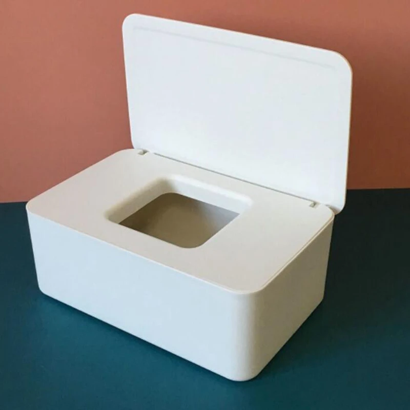 

Paper Mask Storage Box Wet Tissue Box Seal Baby Wipes Dispenser Holder Household Plastic Dust-proof Tissue Box With Lid