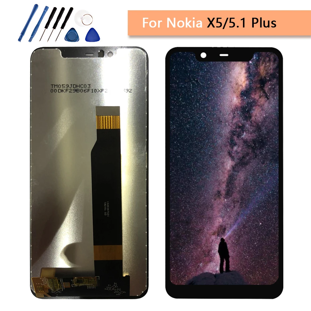Новый 1520*720 для Nokia X5 ЖК дисплей сенсорный экран 5 8 &quotдигитайзер полная сборка