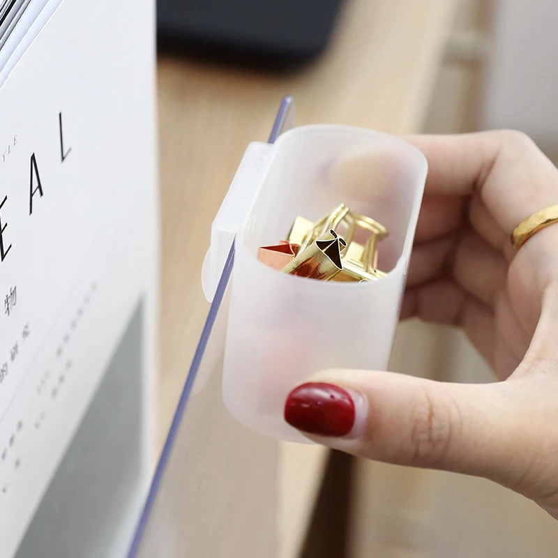 

Fowecelt Kitchen Fridge Clapboard Hanging Shelf Seasoning Bag Storage Rack Food Ginger Garlic Container Plastic Organizer Box