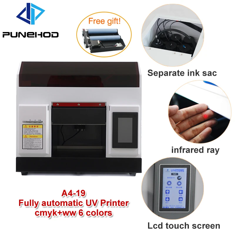 Punehod маленький формат УФ планшетный принтер Стандартный полностью