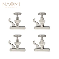 naomi 4pcs1set hill style violin fine tuners metal string adjuster nickel plated anti rust for 44 34 violin