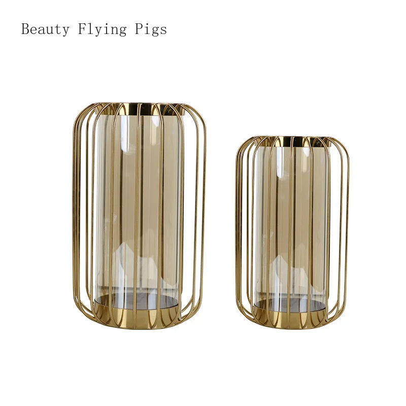 Прямая продажа Новое металлическое украшение для стеклянной вазы легкая