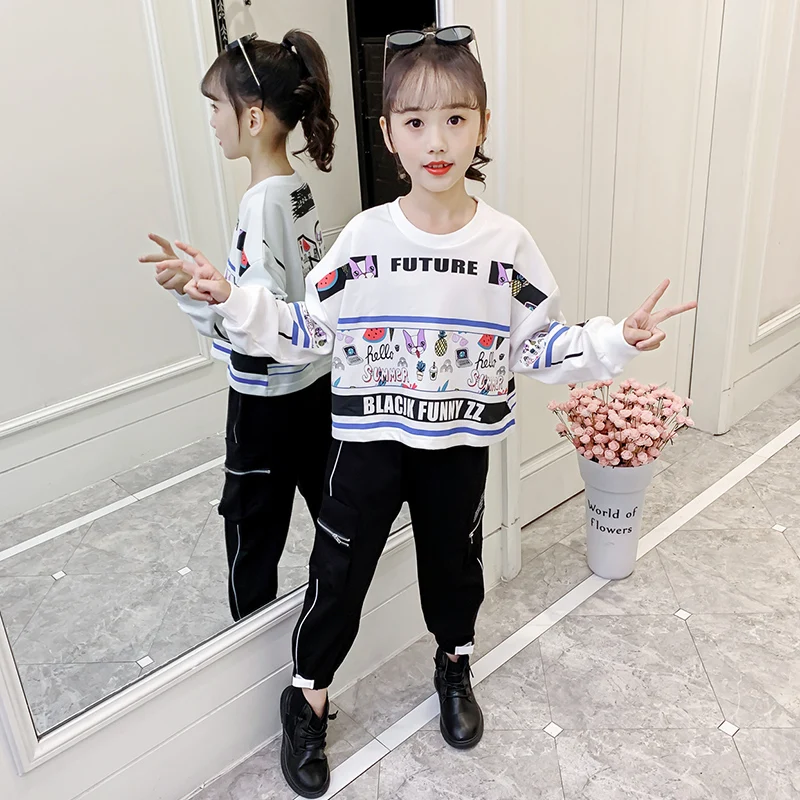 Детская одежда костюм 2021 Весна Осенняя фирменная в Корейском стиле Милая