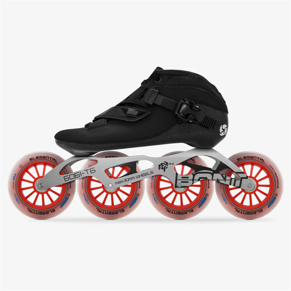 Model 2 Оригинальные Bont Луна Скорость роликов Heatmoldable CarbonFiber загрузка 4*90/100/110 мм 6061 элементарной колеса Катание на коньках - Цвет: Model 2