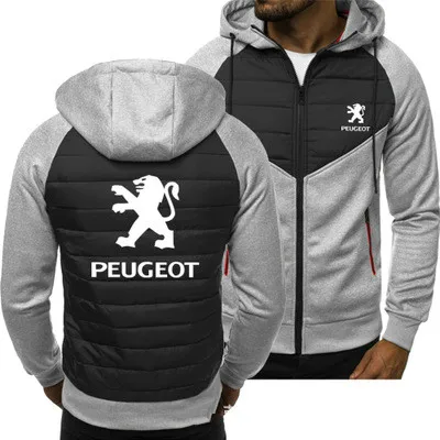 

2021 New Men Hoodies Peugeot Logo Spring Autumn Jacket Casual Sweatshirt Long Sleeve Zipper Hoody