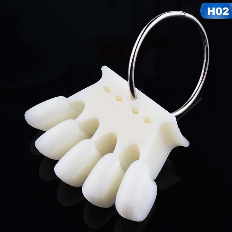 Корона 50 типсов для ногтевого дизайна искусственные ногти цветная палитра