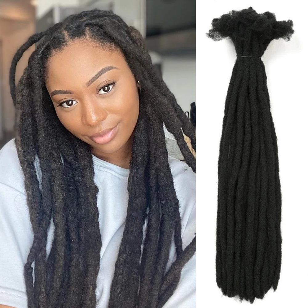 Handmade Dreadlocks Crochet Hair Synthetic Straight Faux Locs Hair Extentions Whosale For Men And Women New Fashion Heymidea