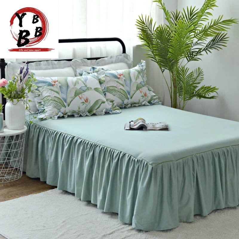 

Tropical leaf plant print bed skirt bedding set 100% cotton duvet covers 3/4pcs king queen full Twin size flower Home textile