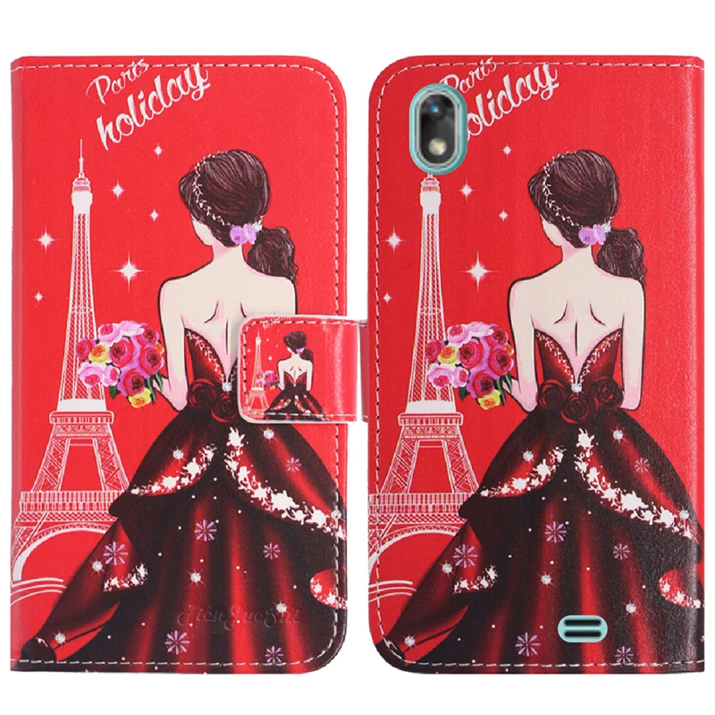 Защитный кожаный чехол TienJueShi с откидной крышкой для телефона Prestigio Grace P5 PSP5515DUO M5 LTE
