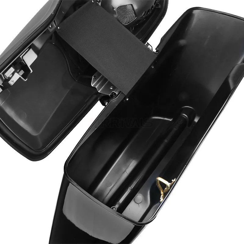 Растягивающиеся седельные сумки для мотоцикла 4 дюйма Harley Touring Road King Street Glide 2014-2020