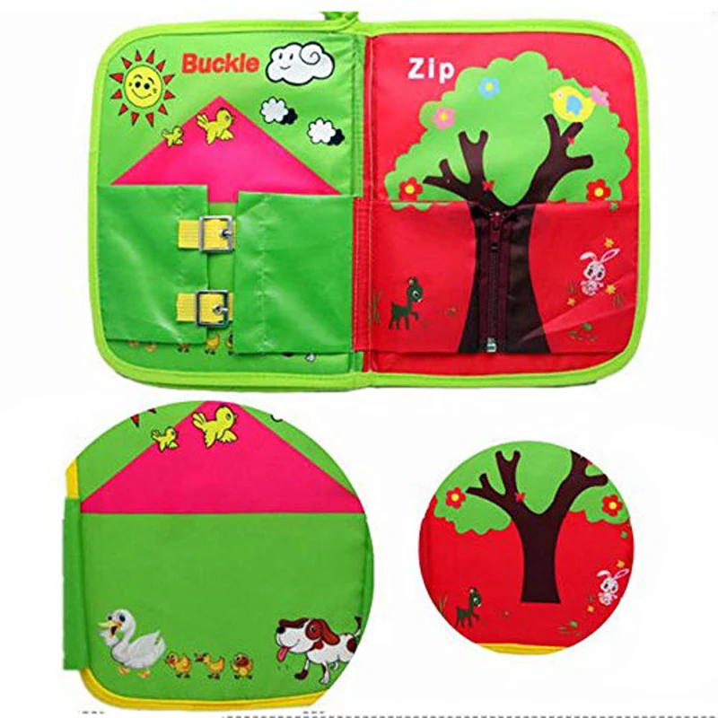 

New Early Education Preschool Brinquedos Juguetes Book for Kids Montessori Dressing Frames Zip Snap Button Buckle Lace Tie Toys
