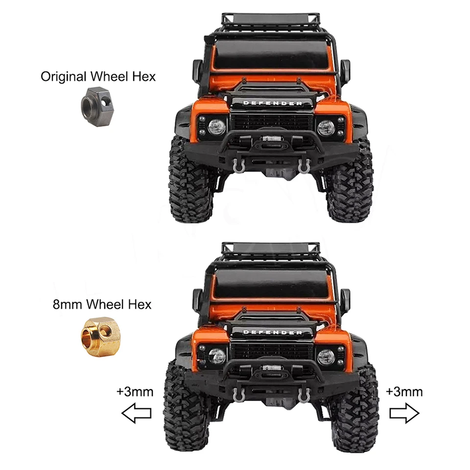 Шестигранная втулка для колеса Traxxas TRX-4 TRX6 1/10 RC толщина 6/8/9/10/11/12 мм 4 шт. 12 | Игрушки
