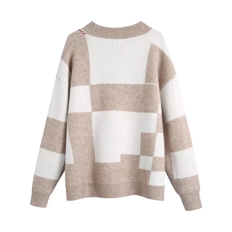 Женский кардиган с длинным рукавом элегантный трикотажный верблюжьего цвета