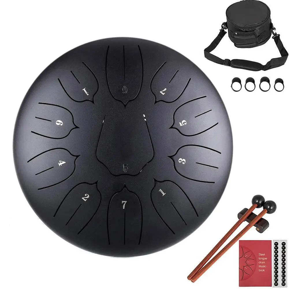 Стальной язык барабан ударный инструмент Лотос ручной Пан с сумкой 11 нот 10 дюймов