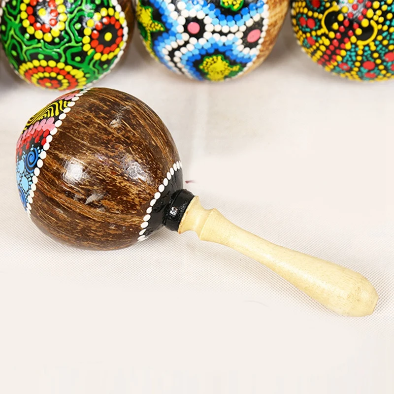 Кокосовая Скорлупа песок молоток шейкер Aslatua Gourd Kashaka Индонезия погремушка