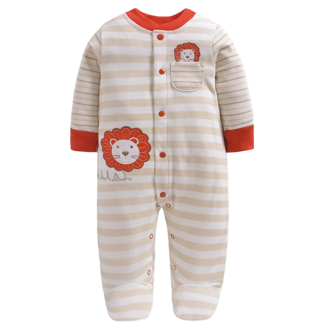 Милые носки со львом для малышей Комбинезоны новорожденных хлопка костюм