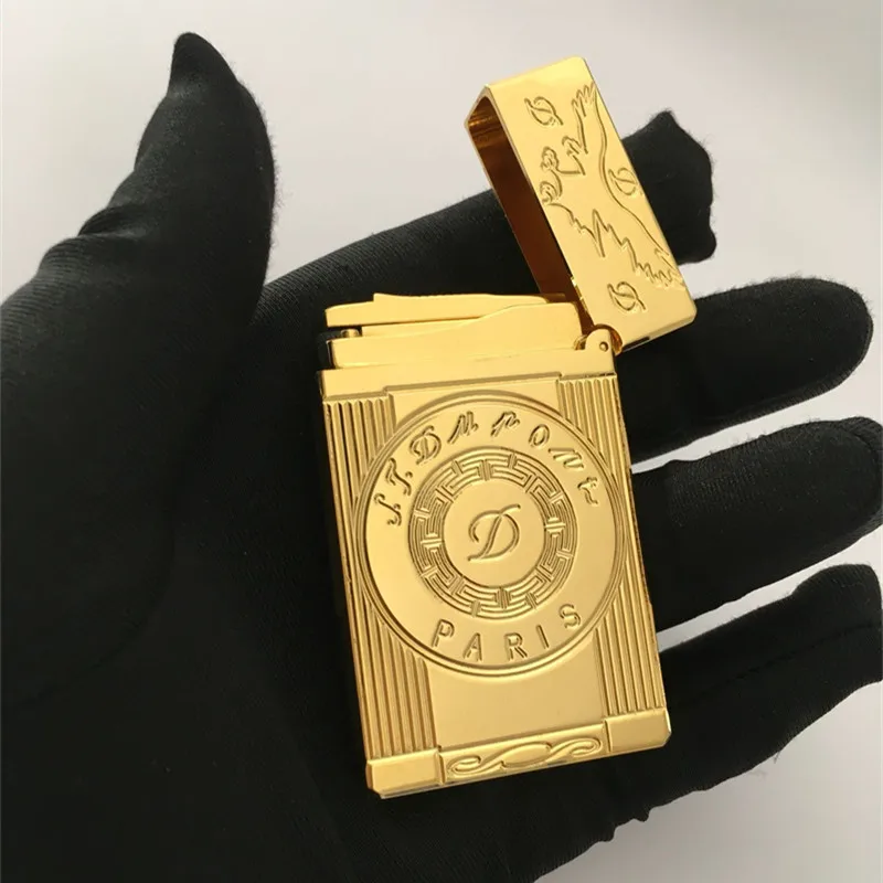 Газовая ветрозащитная Зажигалка S.T для прикуривателя Dupont с ярким звуком! Новый