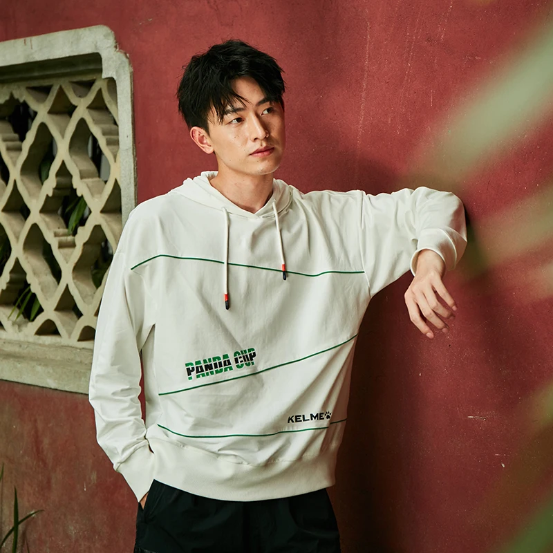 KELME мужские толстовки с капюшоном панда чашка бамбука цвет негабаритных хип хоп