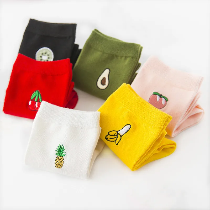 Милые Мультяшные принты с фруктами авокадо банан вишня персик девушки дневные