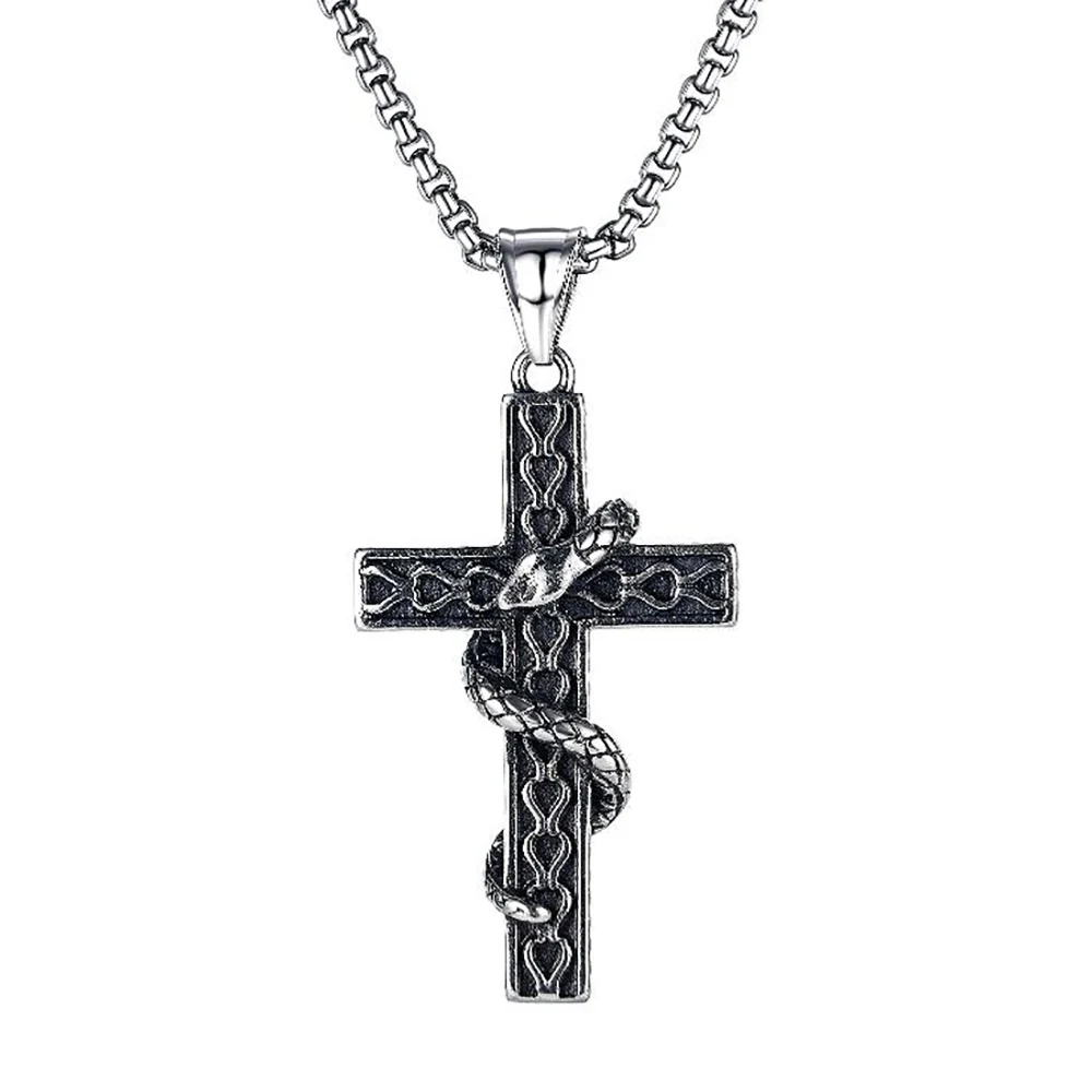 

Браслет из нержавеющей стали в стиле панк-рок с крестом Христос