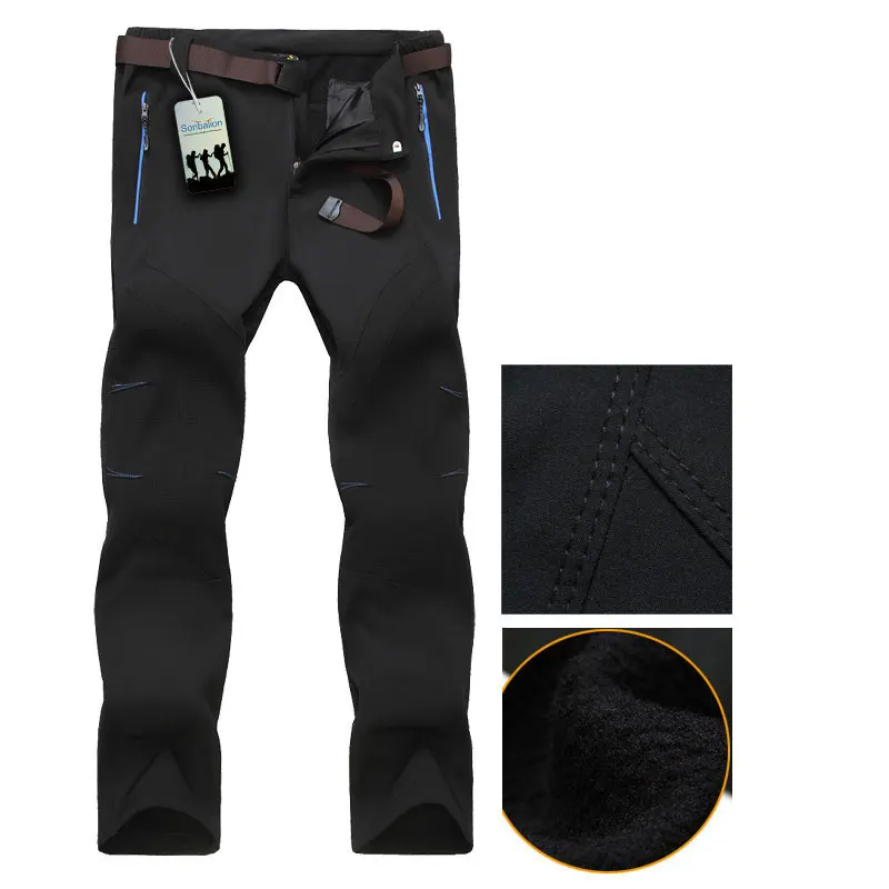 Зимние мужские теплые водонепроницаемые ветрозащитные брюки уличная Теплая