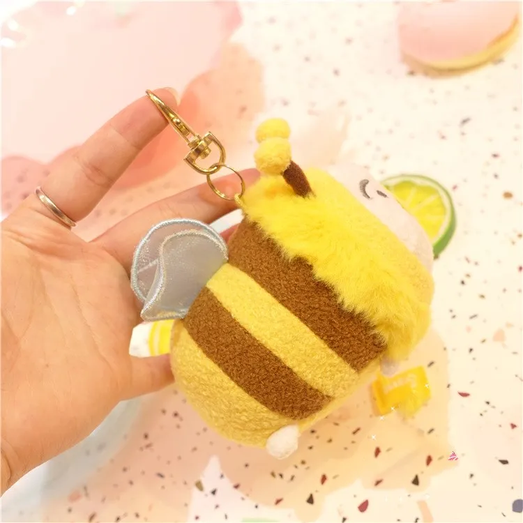 Новинка 2020 милый мультяшный медведь перстень Брелоки-персики утенок миньби
