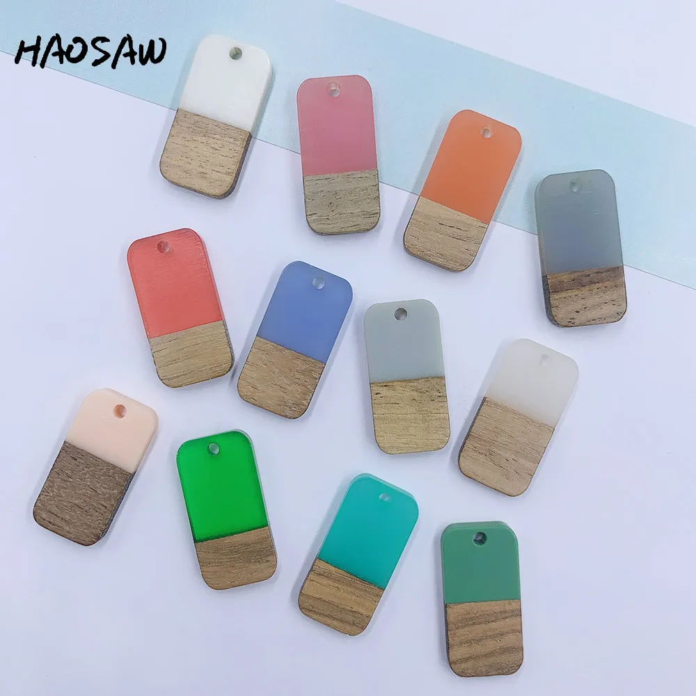HAOSAW выбрать 6 шт./лот материал древесины/полу смолы/мульти дизайн/прямоугольной