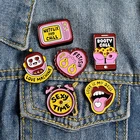 Розовая эмалированная заколка для девушек, красные губы, сексуальные милые слова, время, лацкан, заколка с замком, сердце, креативный значок, ювелирные изделия, подарок для любимой женщины