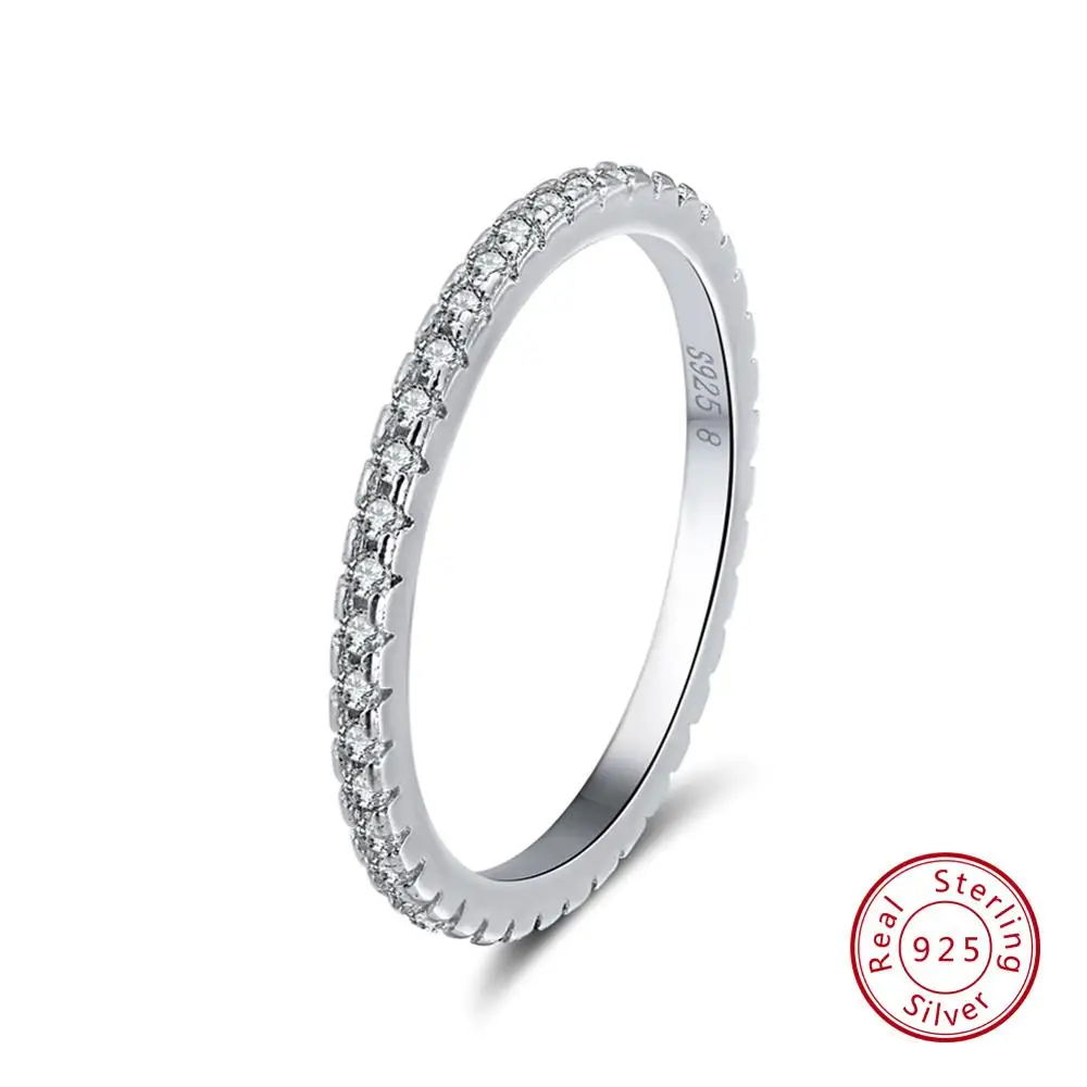 TSR63 Effie queen, 925 пробы, серебряные, женские классические кольца на палец, кубический циркон, женские Свадебные обручальные кольца вечности, ювелирные изделия TSR63 - Цвет камня: TSR63