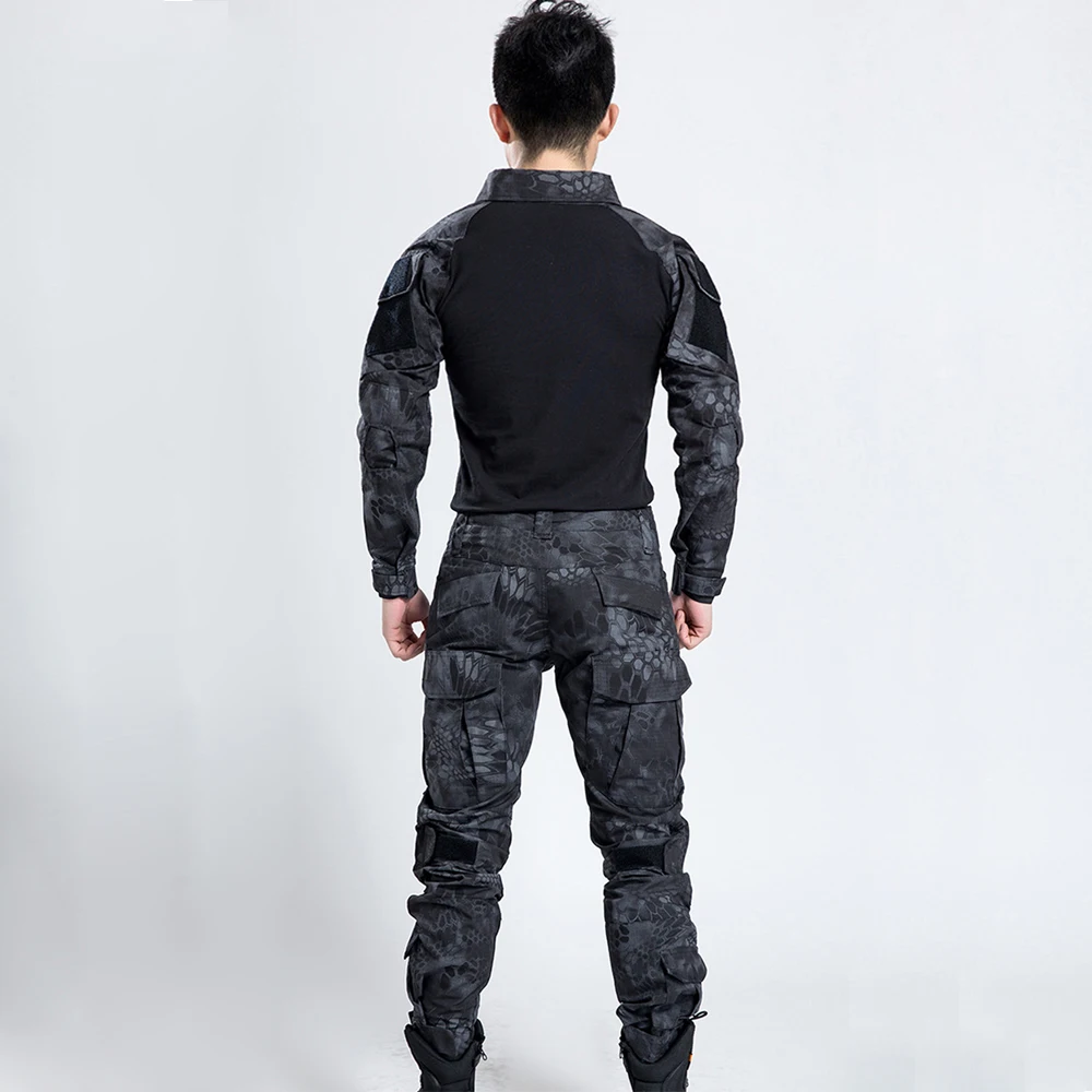 Тактический Мужской Камуфляжный костюм G3 рубашка и брюки армейская военная