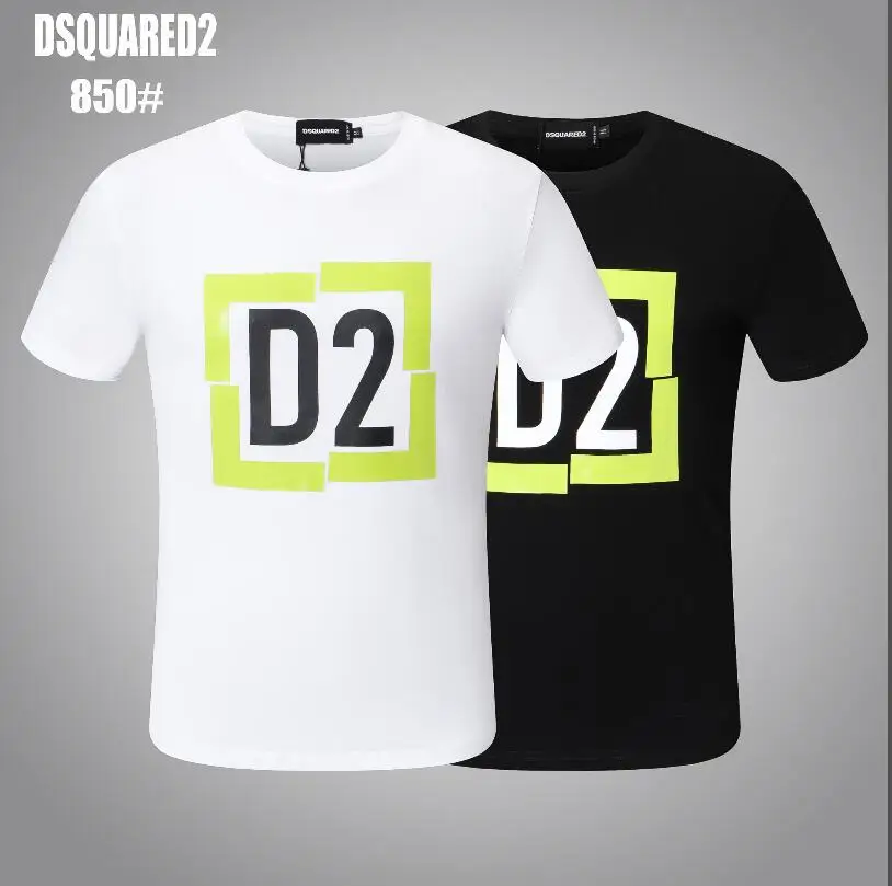 

Мужская хлопковая футболка DSQUARED2 с надписью, одежда 850 #