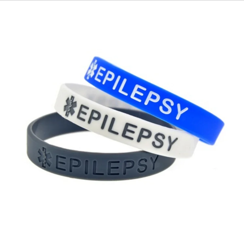 Медицинский Браслет для эпилепсии силиконовый резиновый браслет браслеты