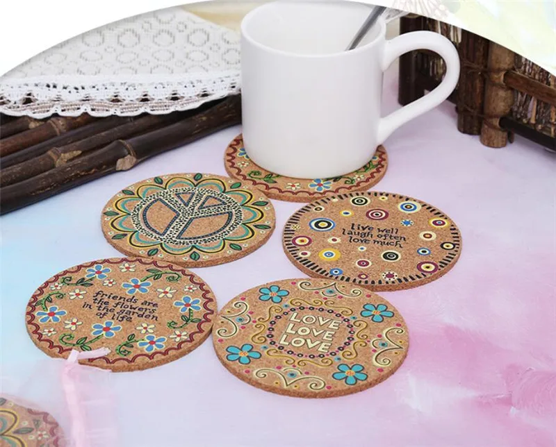 

20 шт./партия, влагостойкие подставки из натуральной пробки