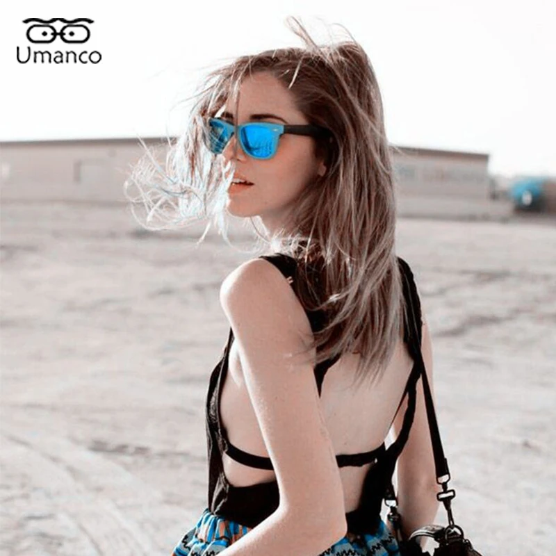 Umanco ультралегкие квадратные складные солнцезащитные очки для женщин и мужчин