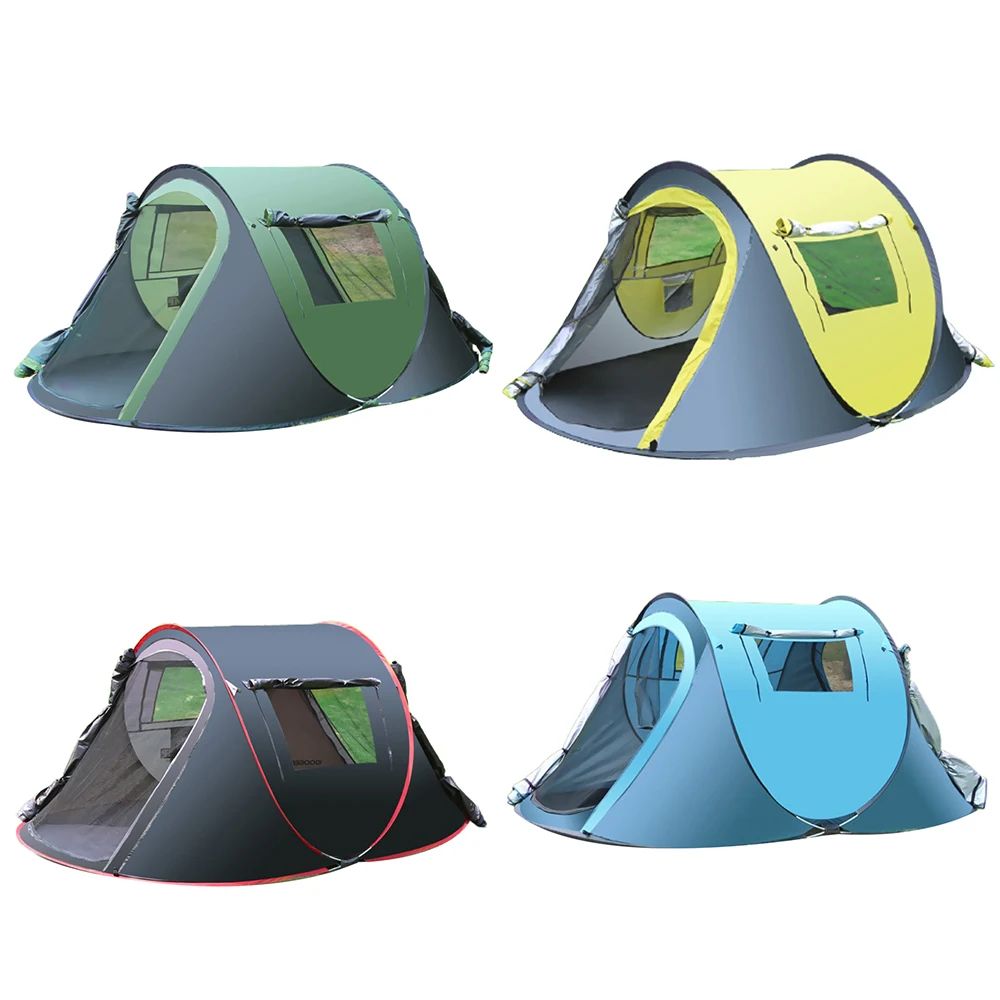 

3-4 Person Camping Automatic Tent Portable Waterproof Emergency Survival Shelter Travel Hiking Pop Up Tent Quick Open Foldable