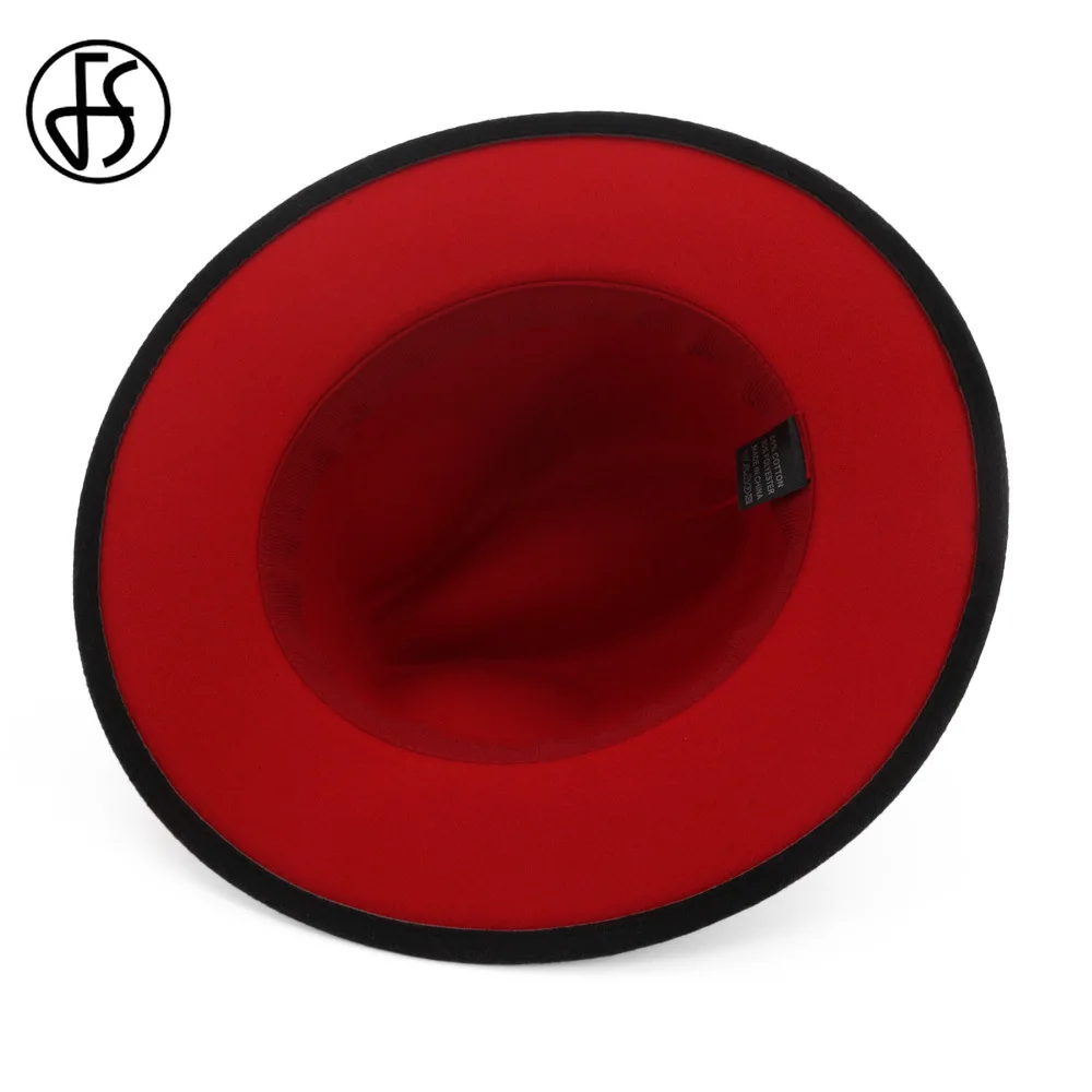 Женская фетровая шляпа FS в стиле пэчворк из шерсти и фетра с лентой широкими