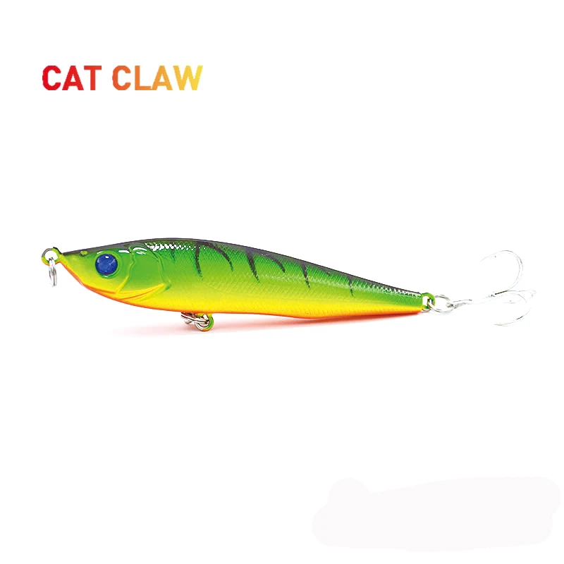 

Cat Claw 3D Eyes lure 101P 14g 87mm Long Casting Pencil Stick Bait lure popper Sinking Floating Artificiais Spray Paint Tackle