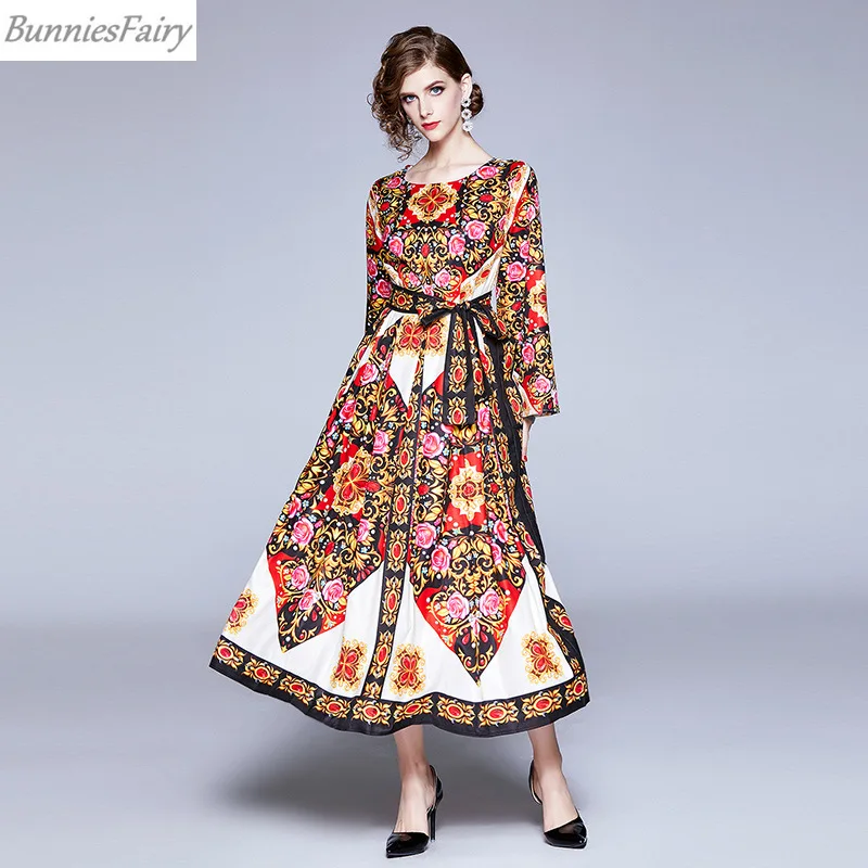 BunniesFairy 2019 осеннее женское богемное винтажное Ретро розовое цветочное тотемное