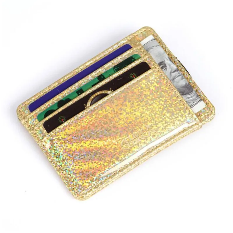 Туфли из полиуретановой кожи в Корейском стиле лазерные блестки женские карты