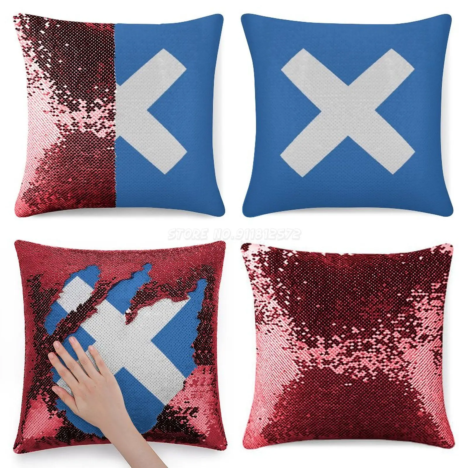 Наволочка с пайетками украшение для дома и кафе сменная цветная наволочка Чоппер
