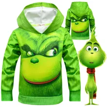 GRINCH/3D Modis Infantil Roupa Menina Moletom; детская одежда; детская толстовка; худи для маленьких девочек и мальчиков; Menino Moleton Bluzy Chlopiece